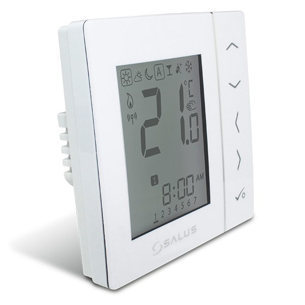SALUS Controls Raumthermostat VS30W weiß Unterputz 230V 3A für Stellantriebe