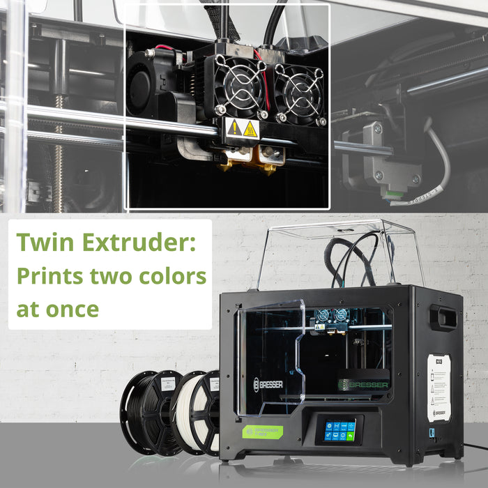 BRESSER T-REX WLAN 3D-Drucker mit Twin Extruder