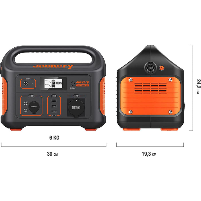 Jackery Explorer 500W Portable Powerstation 518Wh