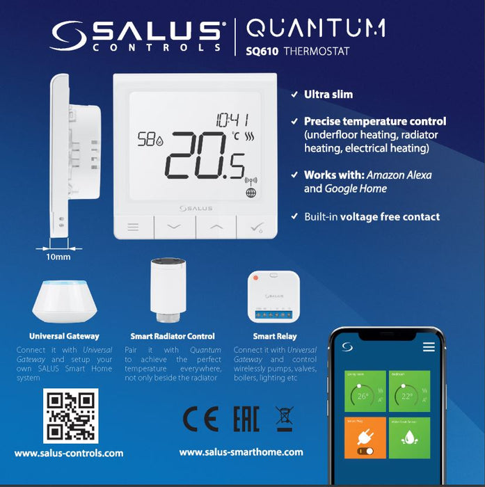 SALUS Controls Quantum SQ610 Thermostat (Unterputz)